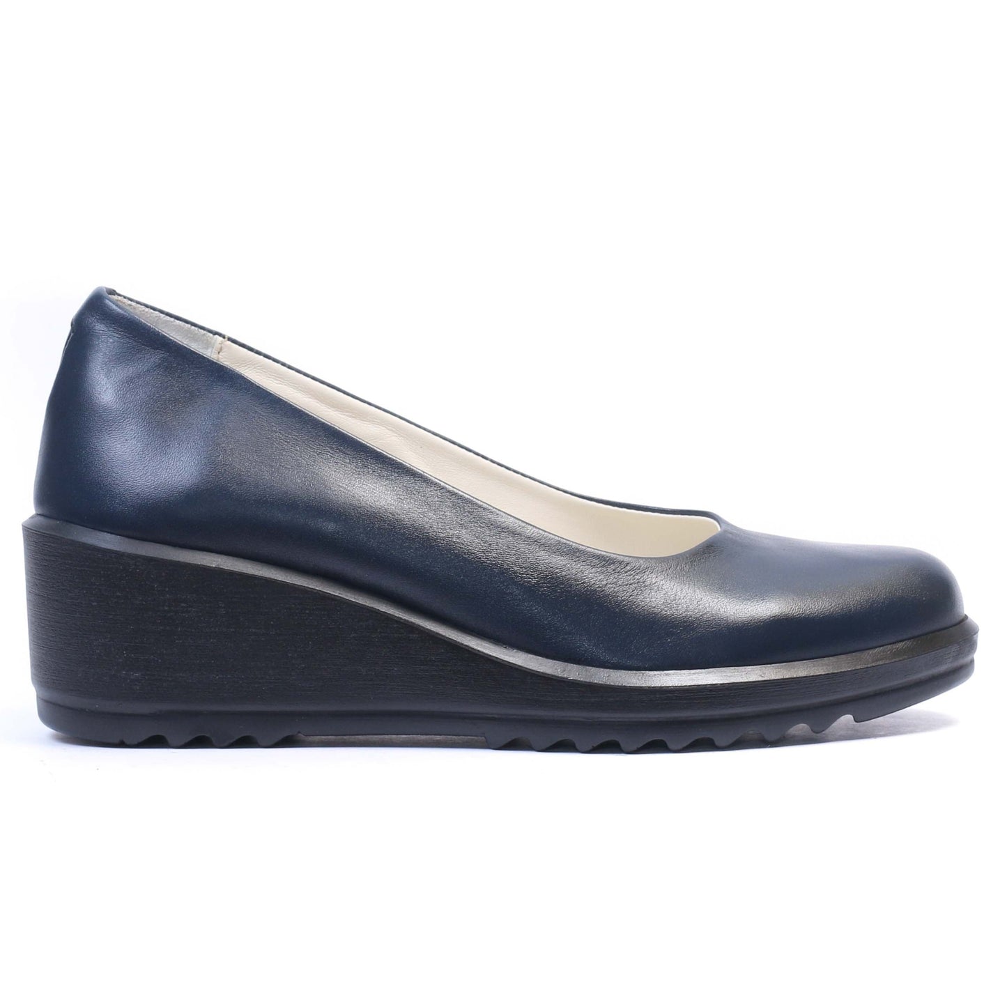 Ballerines Confort en Cuir Bleu nuit 1000