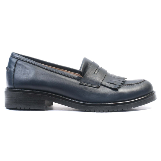 CHAUSSURE EN CUIR BLEU 6043