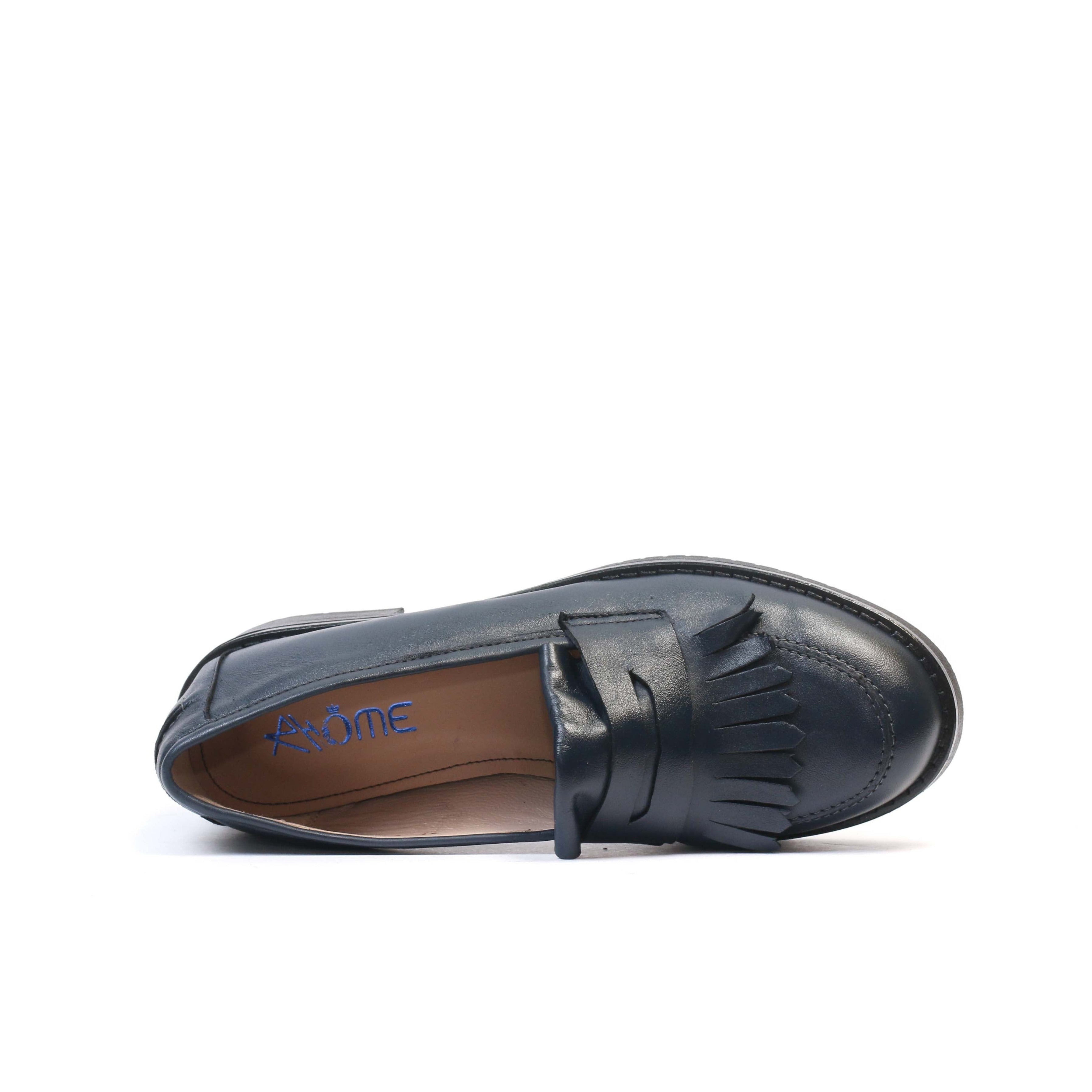 CHAUSSURE EN CUIR BLEU 6043
