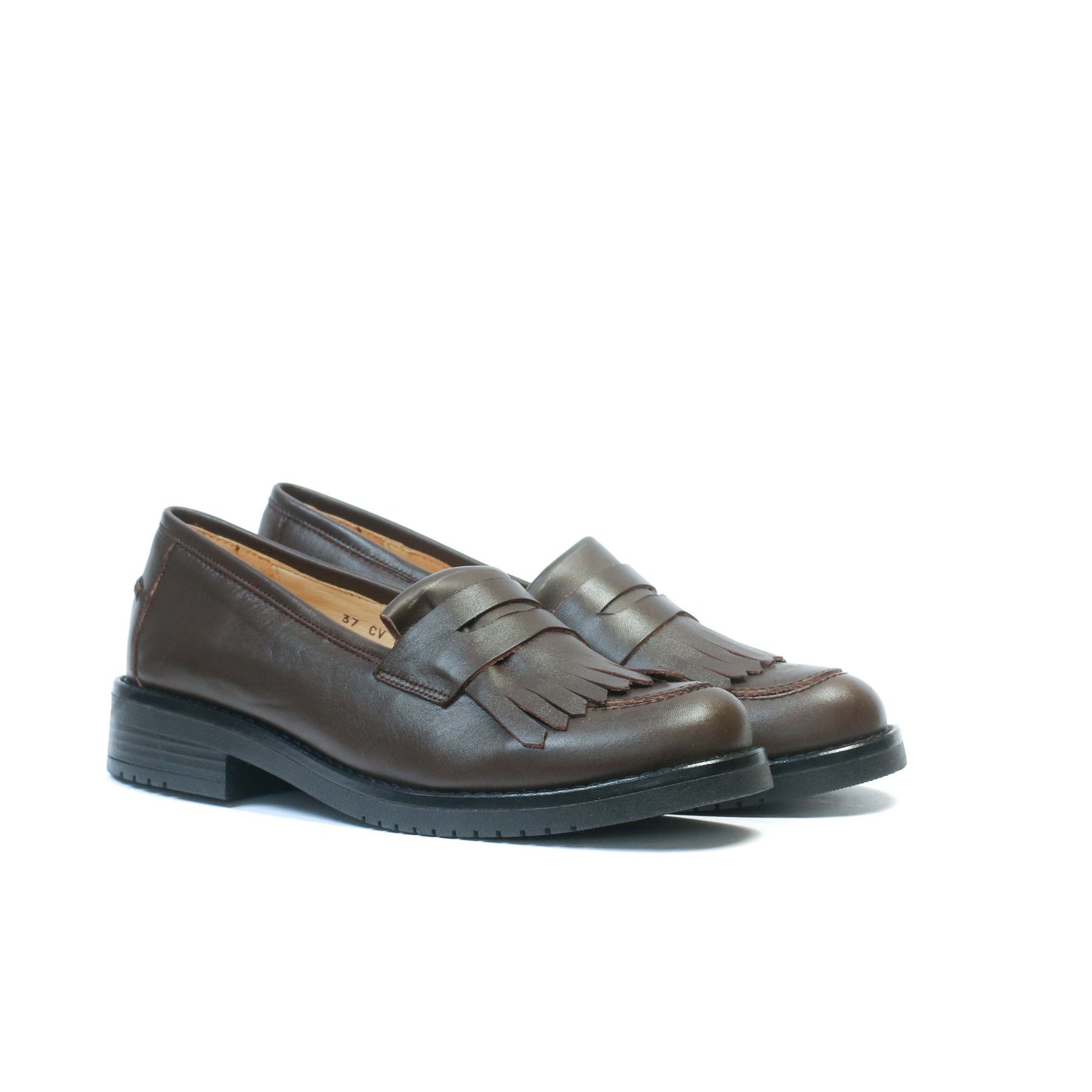CHAUSSURE EN CUIR MARRON 6043