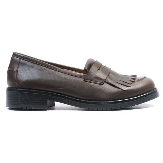CHAUSSURE EN CUIR MARRON 6043