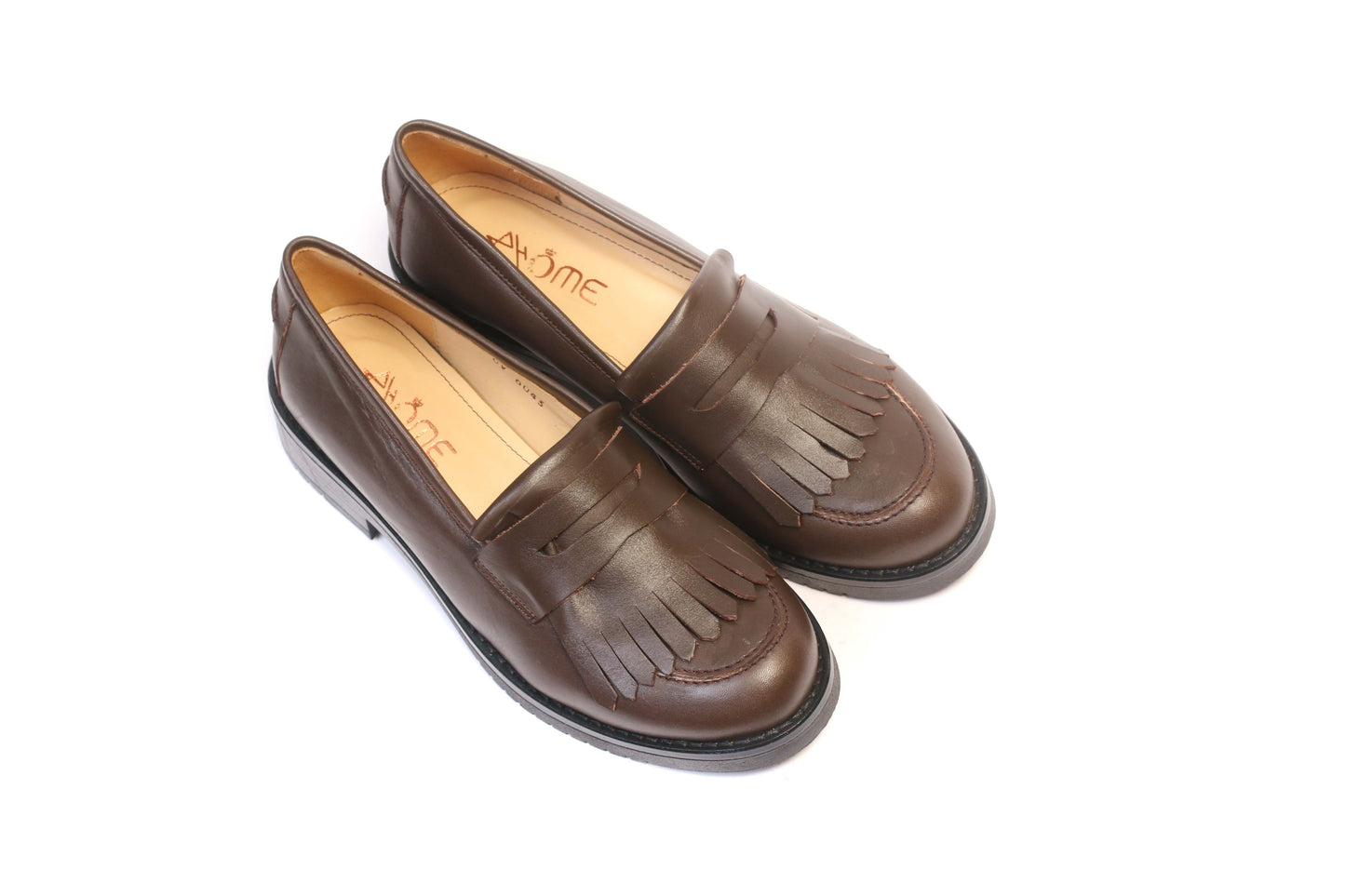 CHAUSSURE EN CUIR MARRON 6043