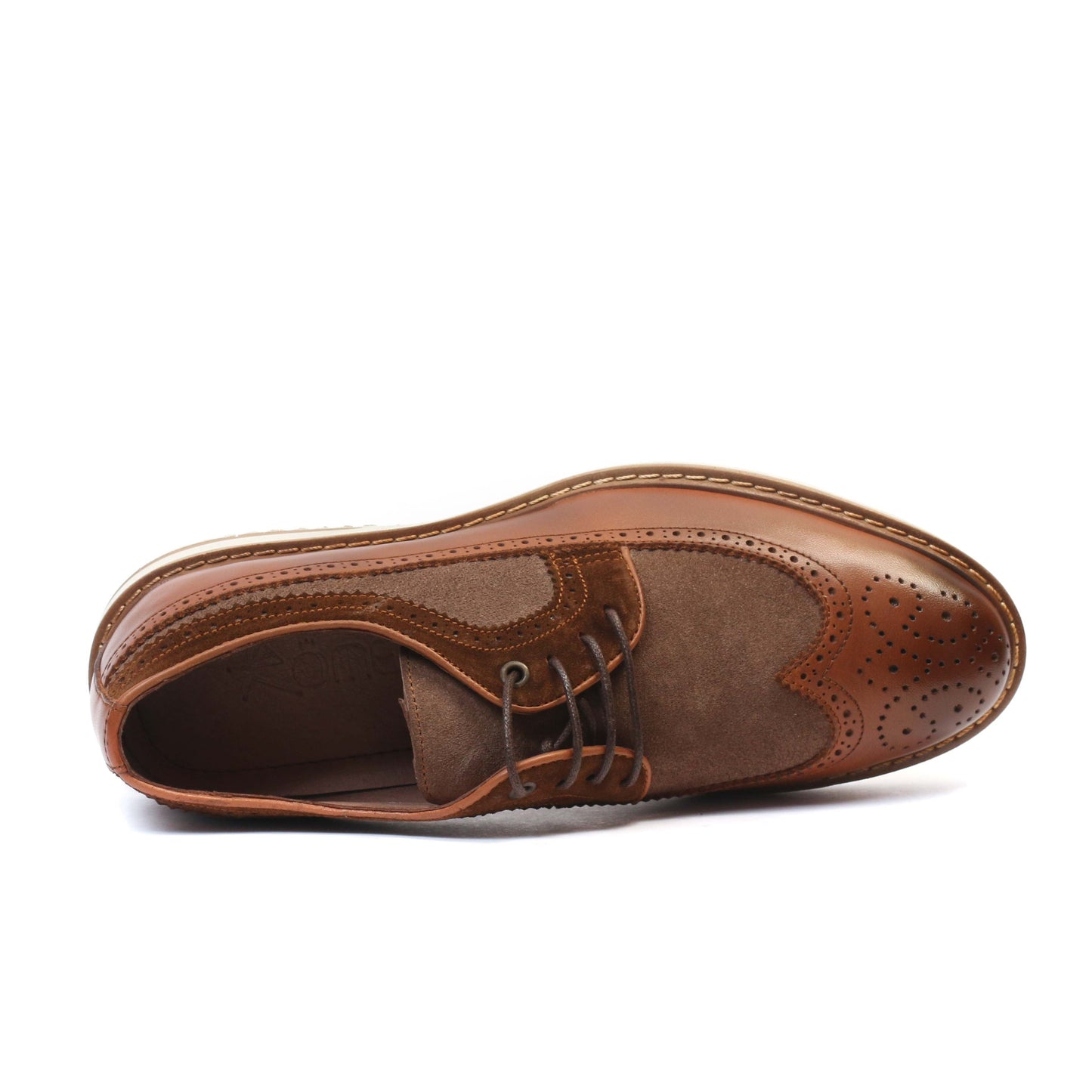 Chaussure en Cuir&Daim Tabac-704