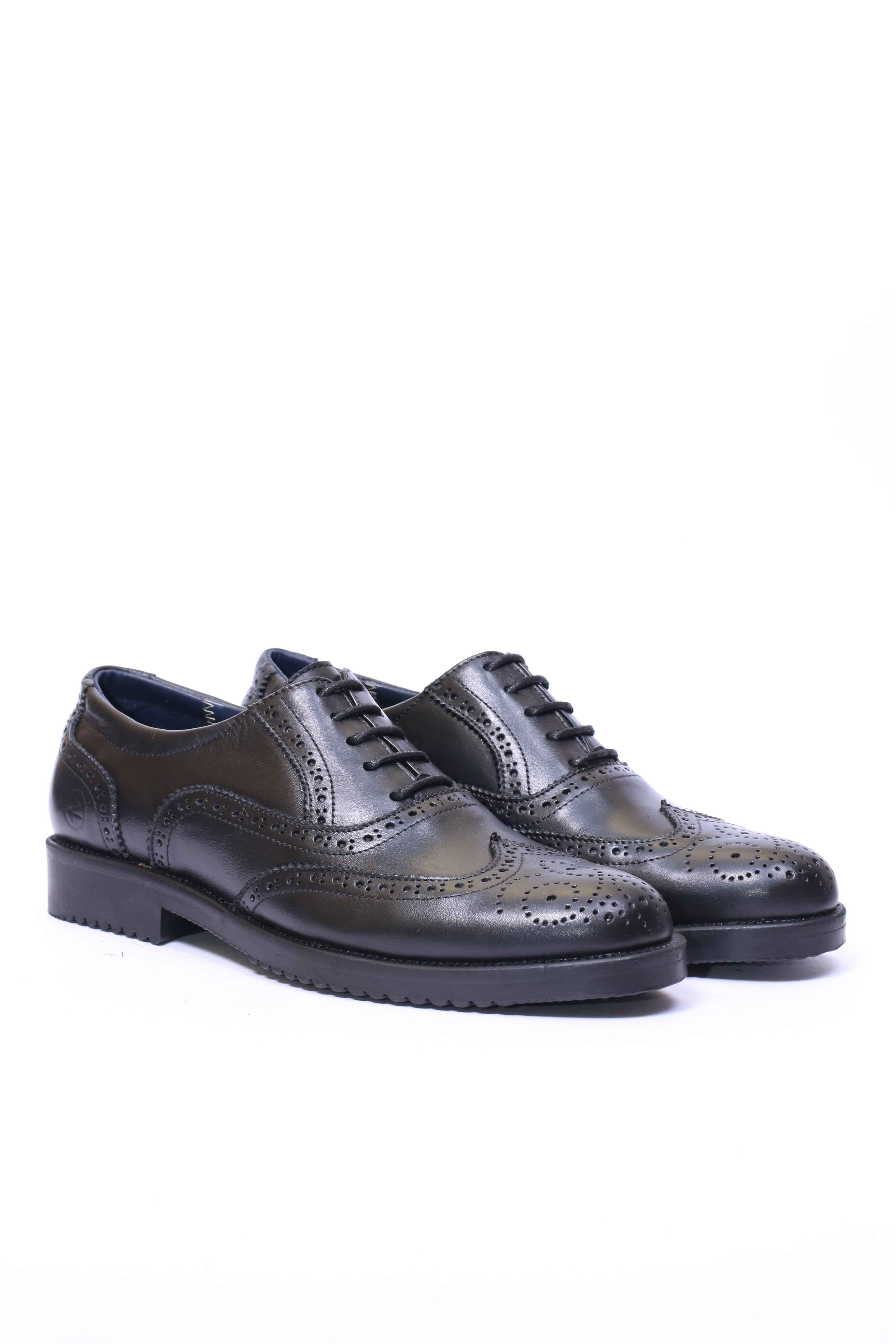 Chaussure en Cuir Noir-5083