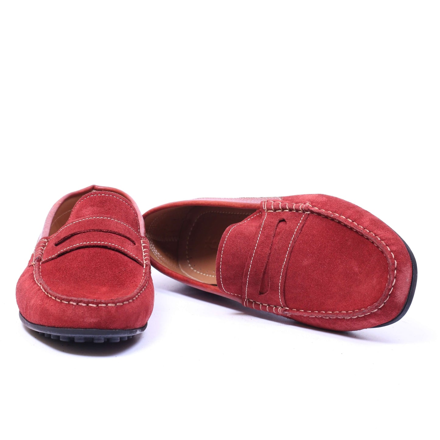 Mocassin en daim Grenat 001