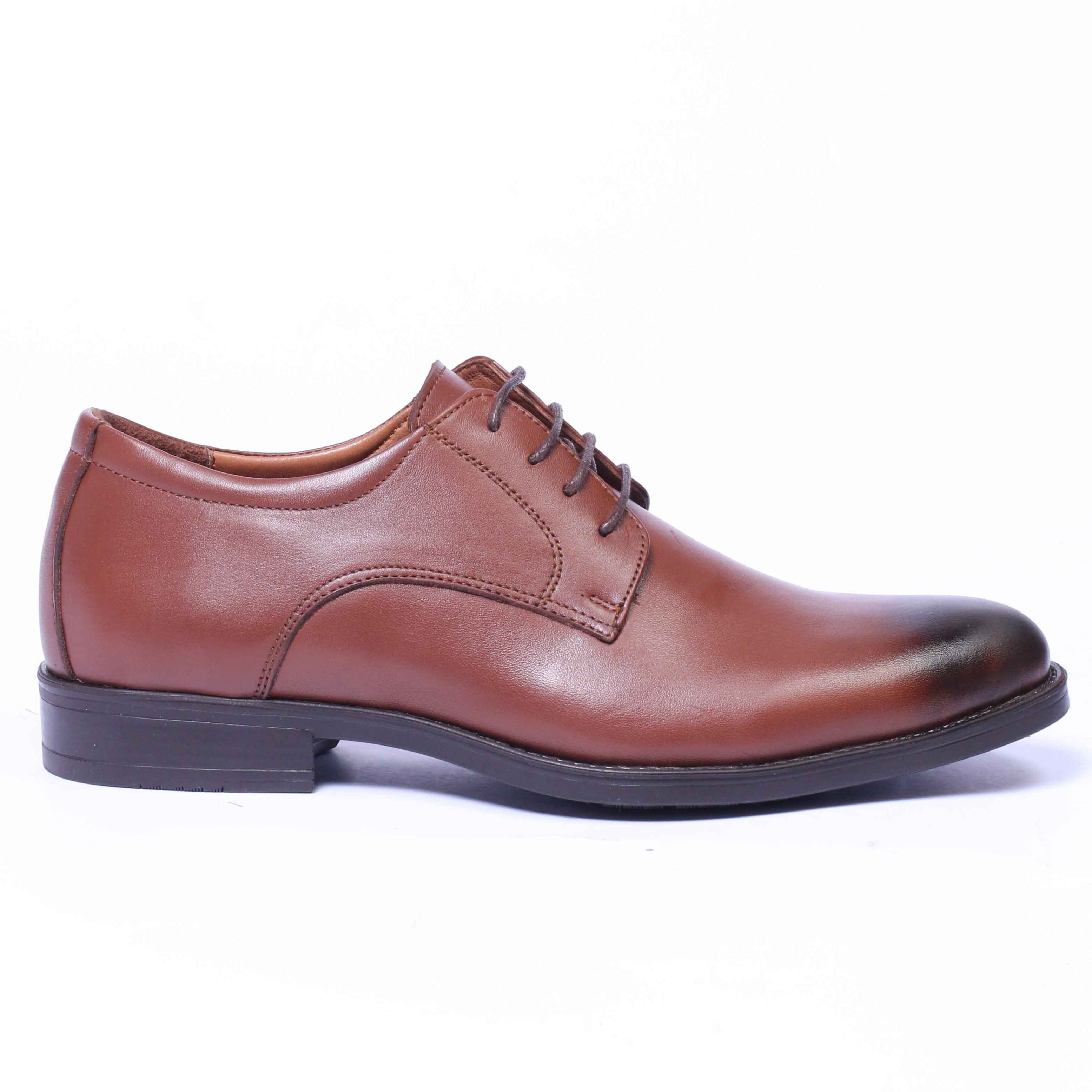 chaussure en cuir tabac-067