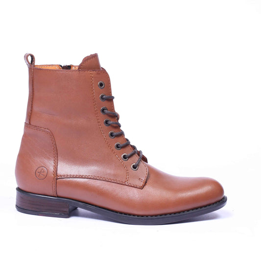 Bottine en cuir Tabac-207