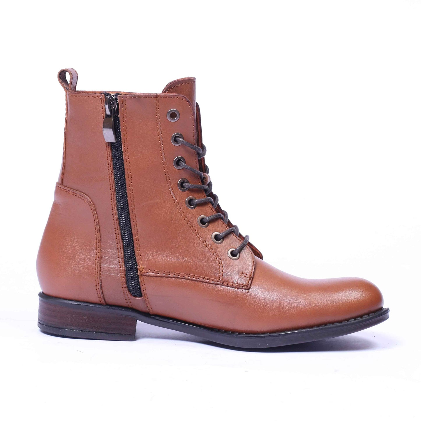 Bottine en cuir Tabac-207