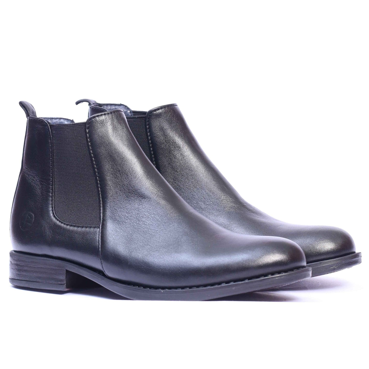 Chelsea boots en Cuir Noir -6040F