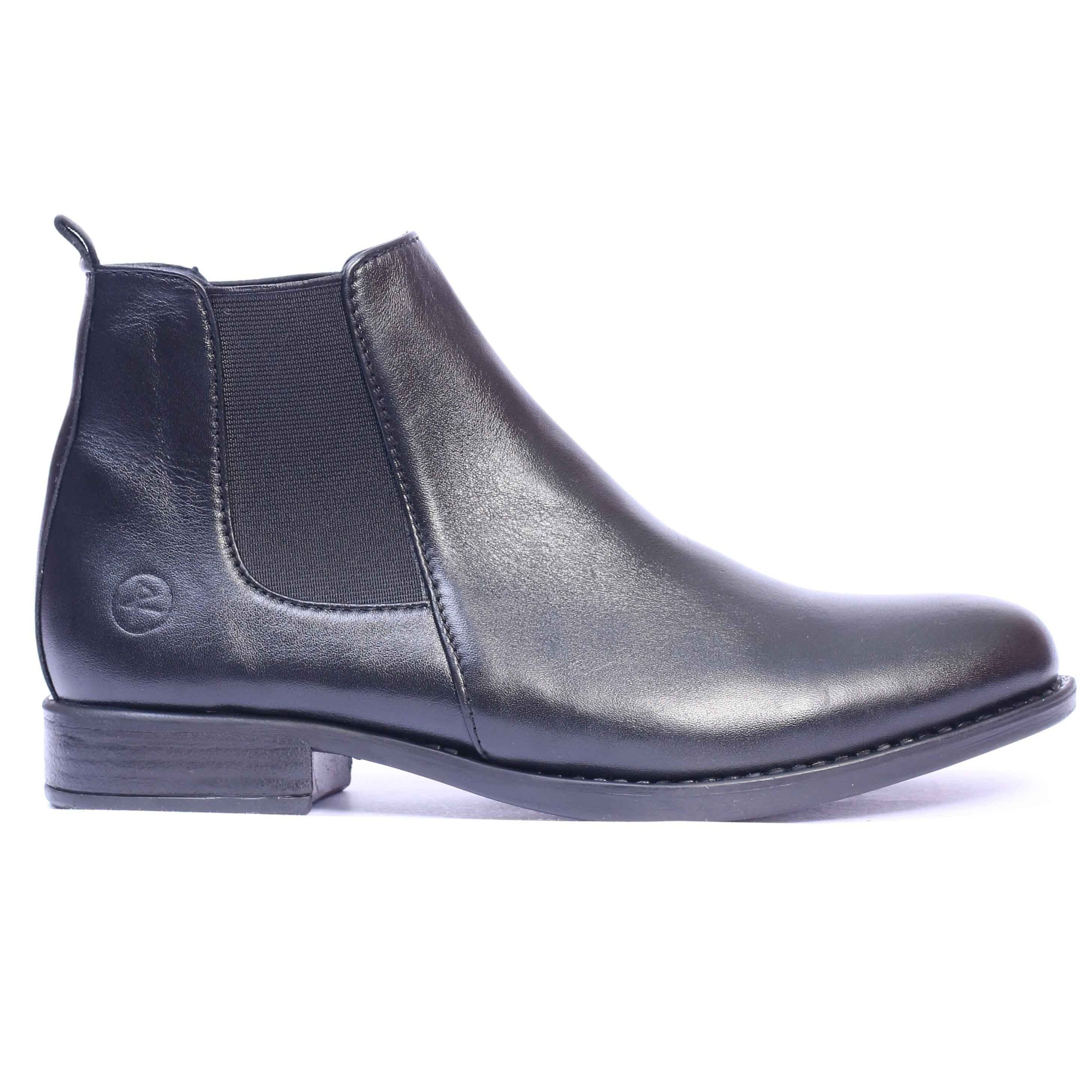 Chelsea boots en cuir Noir-6040F