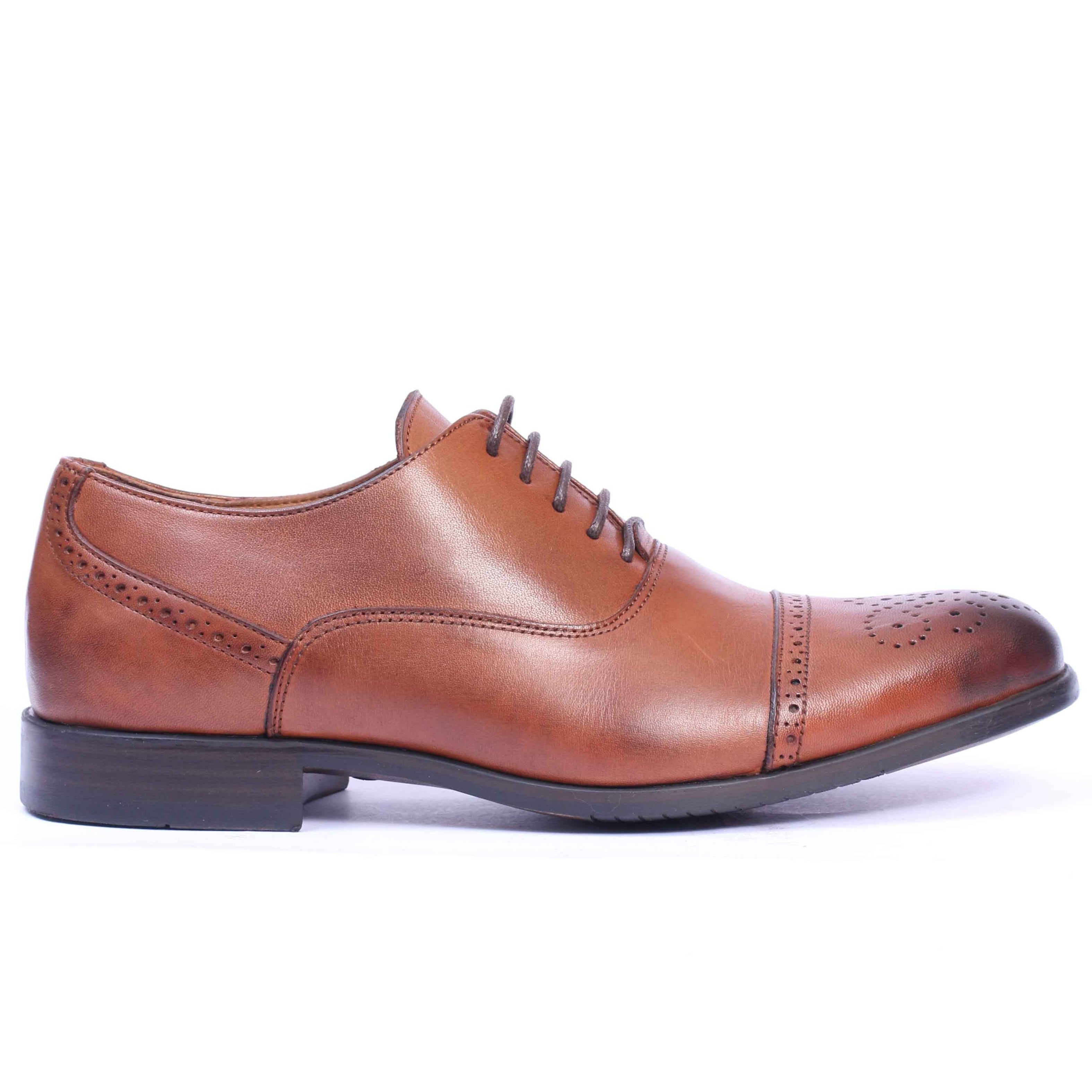 chaussure en cuir tabac-705