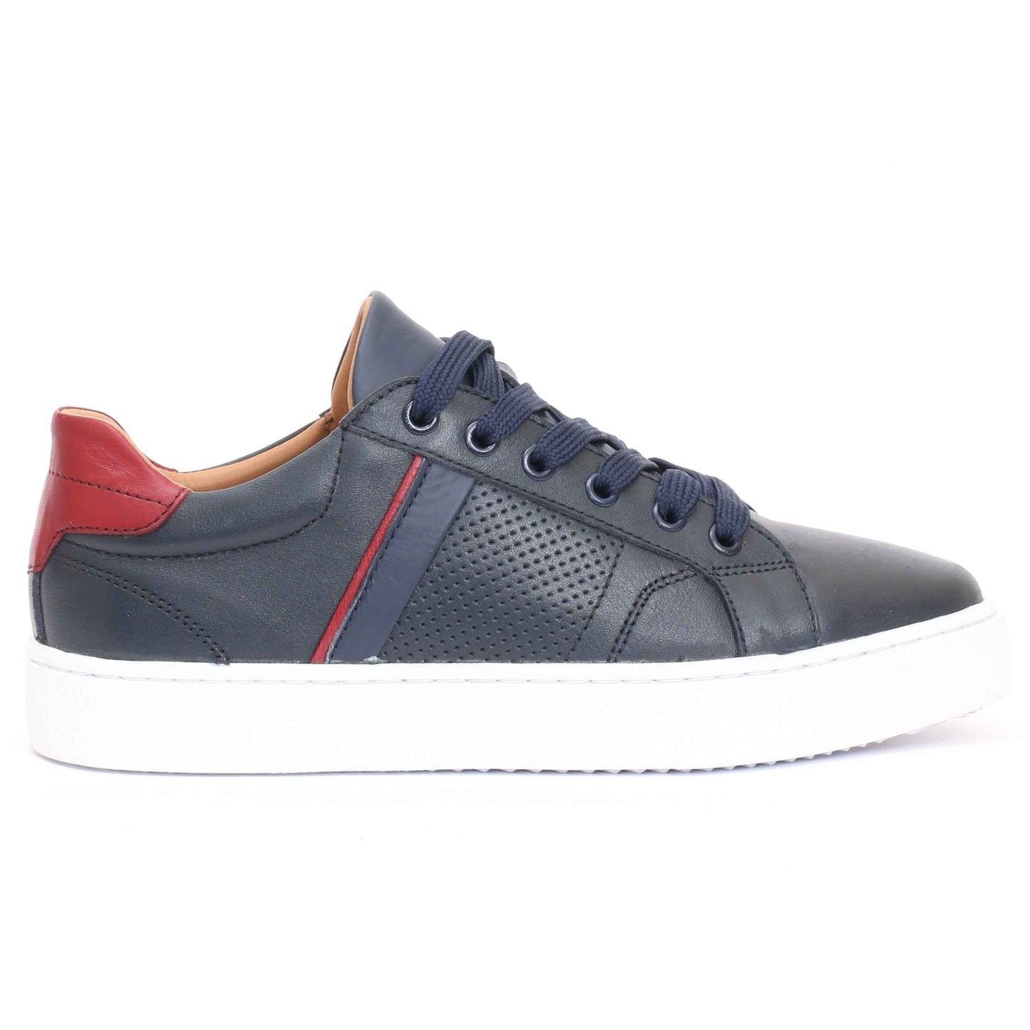 Baskets en cuir Bleu-718