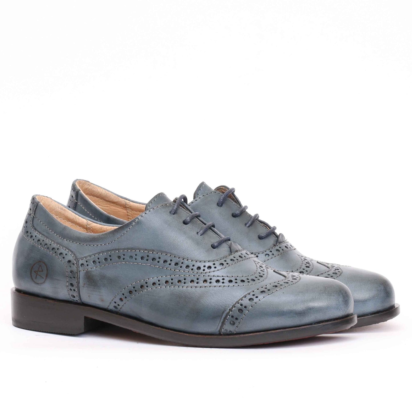Chaussures en Cuir Bleu - 100