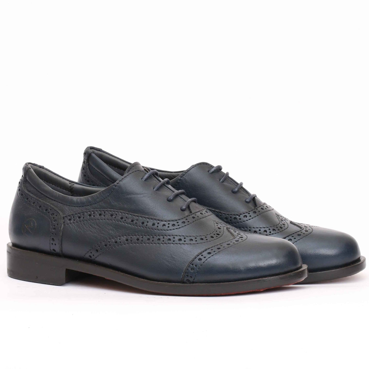 Chaussures en Cuir Bleu marine-100