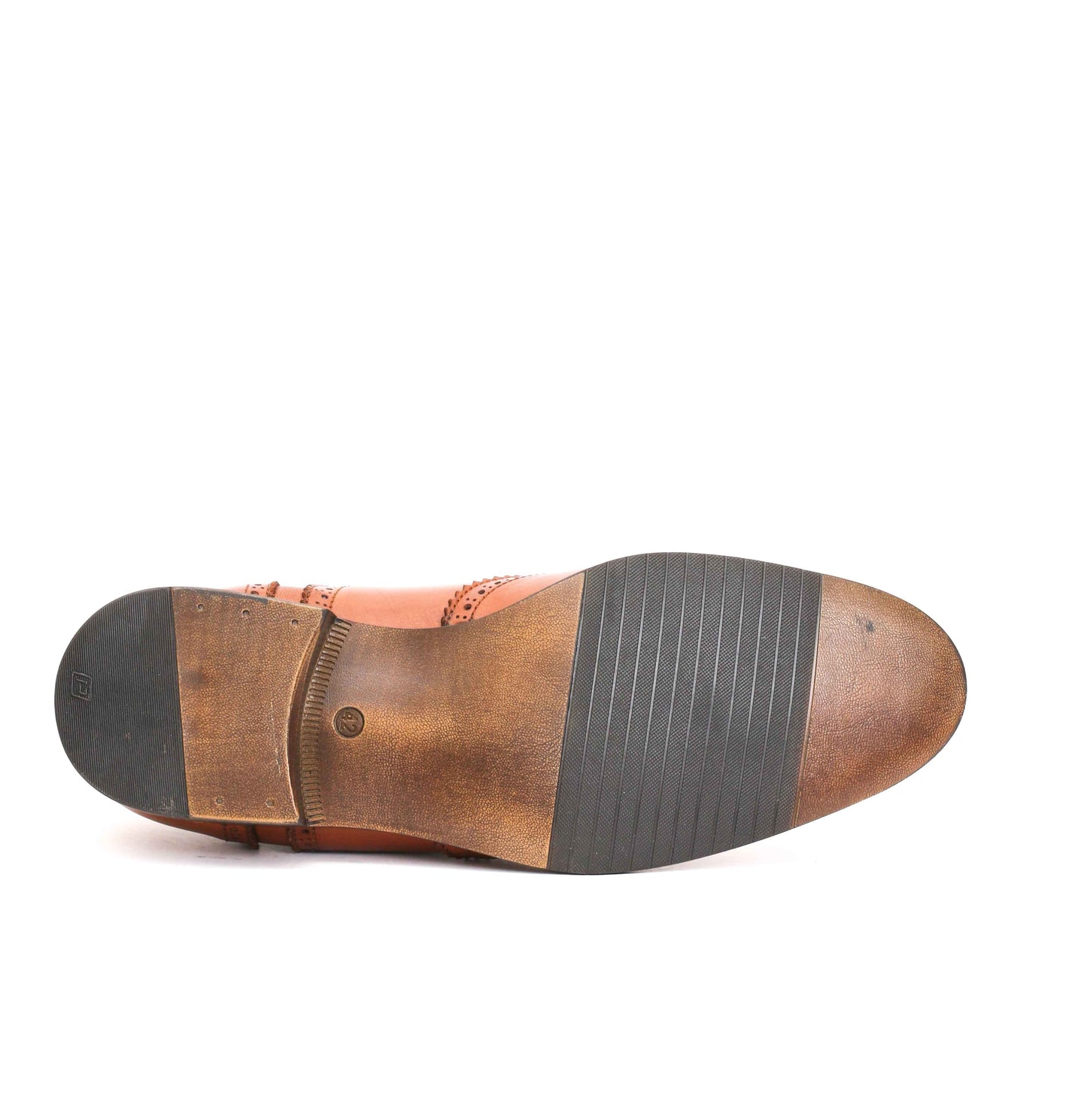 Chaussure en Cuir Tabac-706