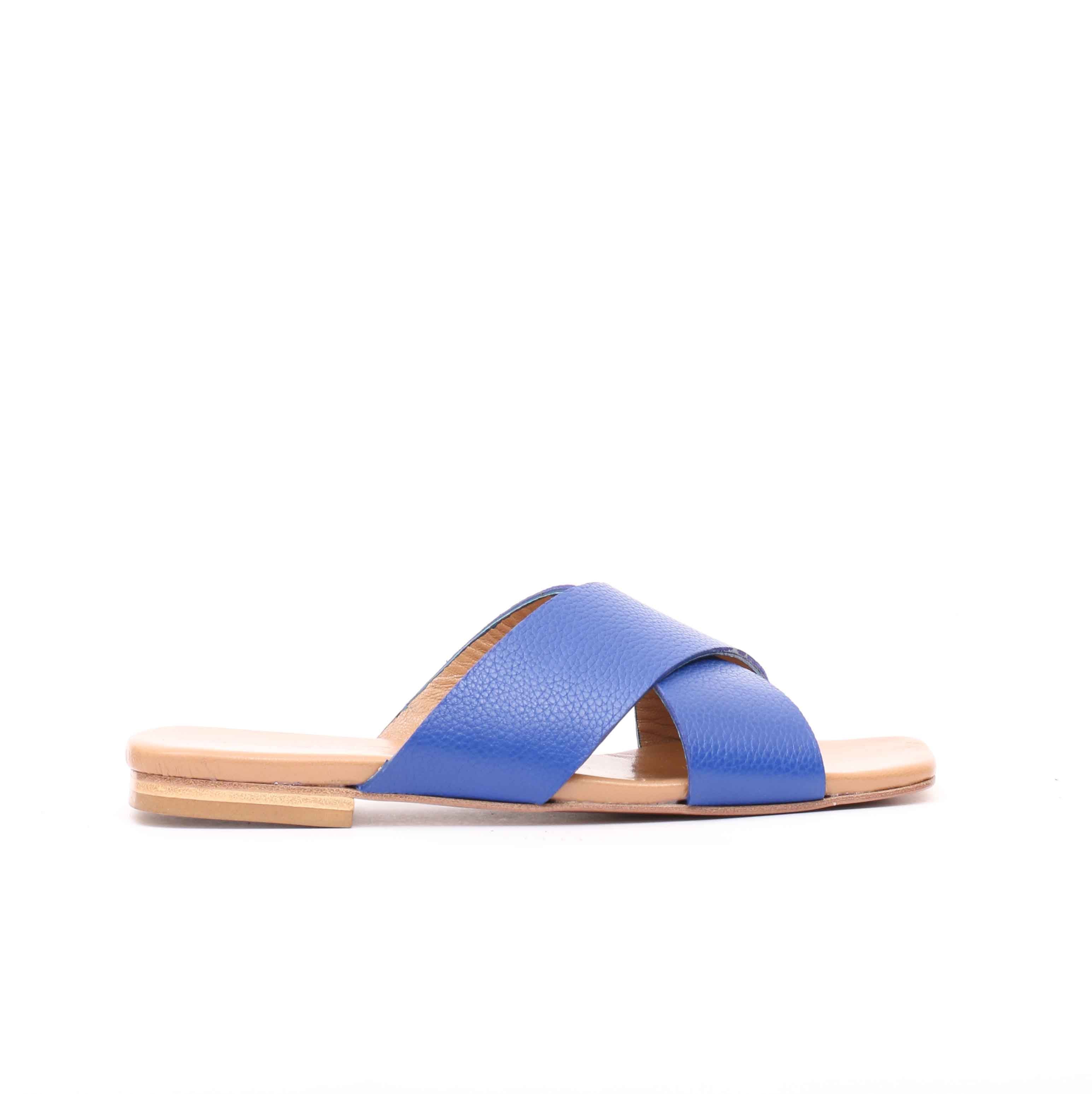 Sandales en cuir Bleu 018