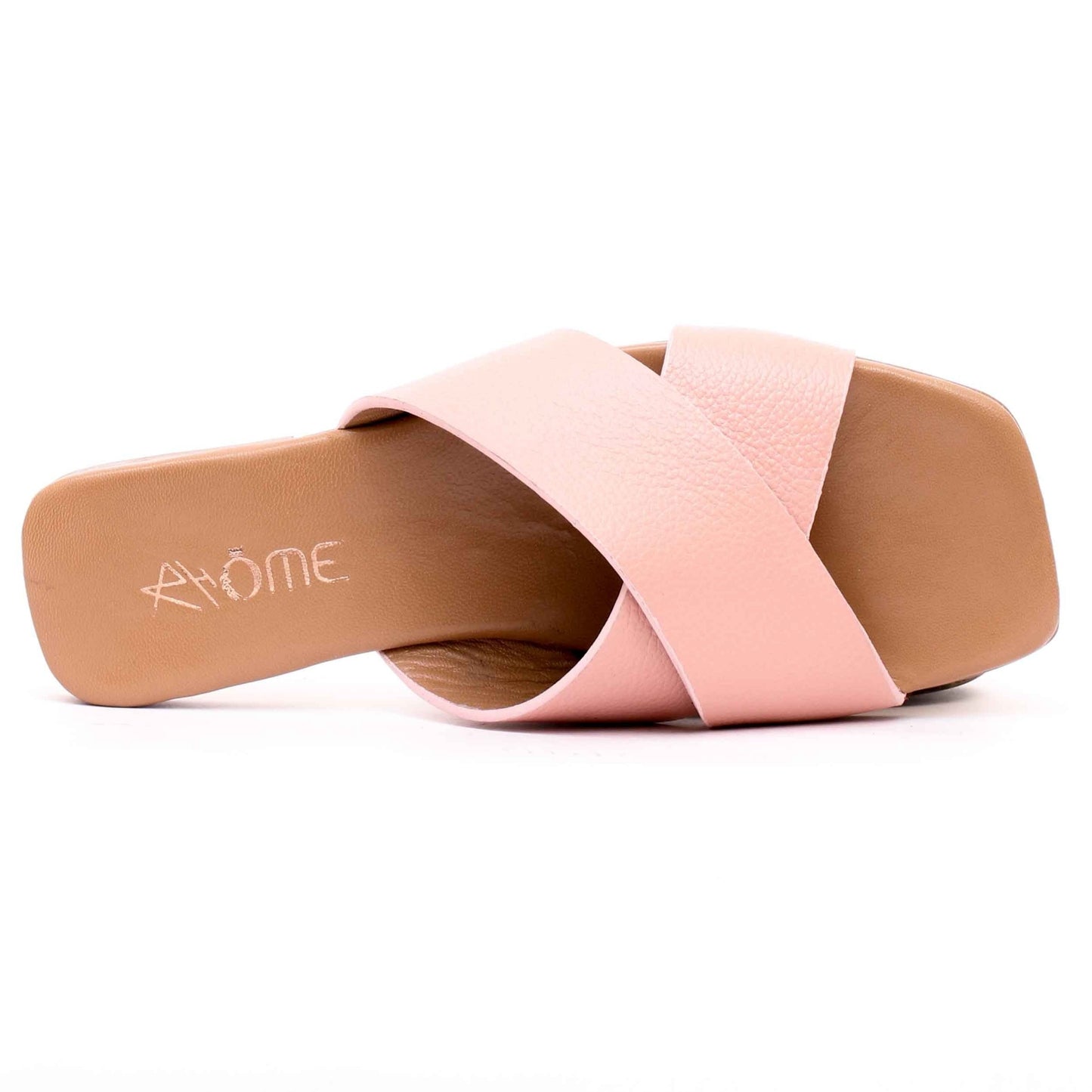 Sandales en Cuir Rose 018