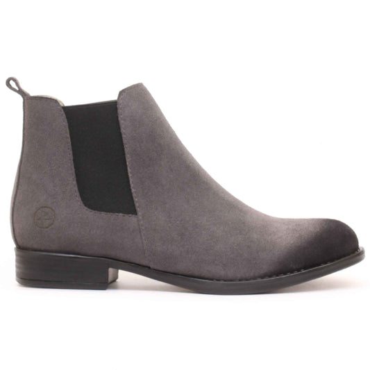 Chelsea boots en Daim Gris-6040F