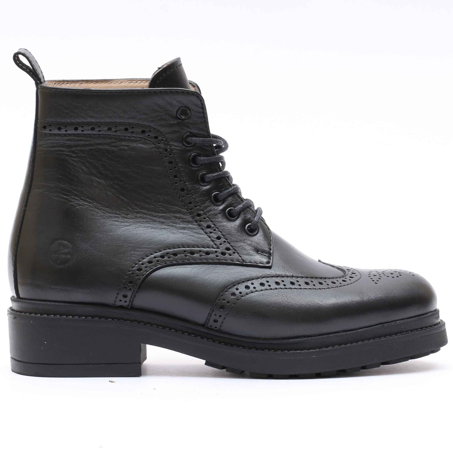 Bottine en cuir Noir-201