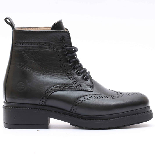 Bottine en cuir Noir-201
