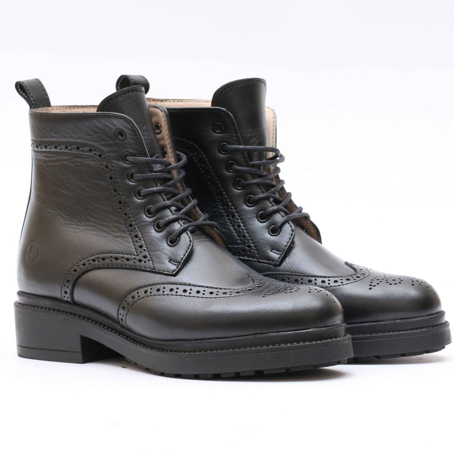Bottine en cuir Noir-201