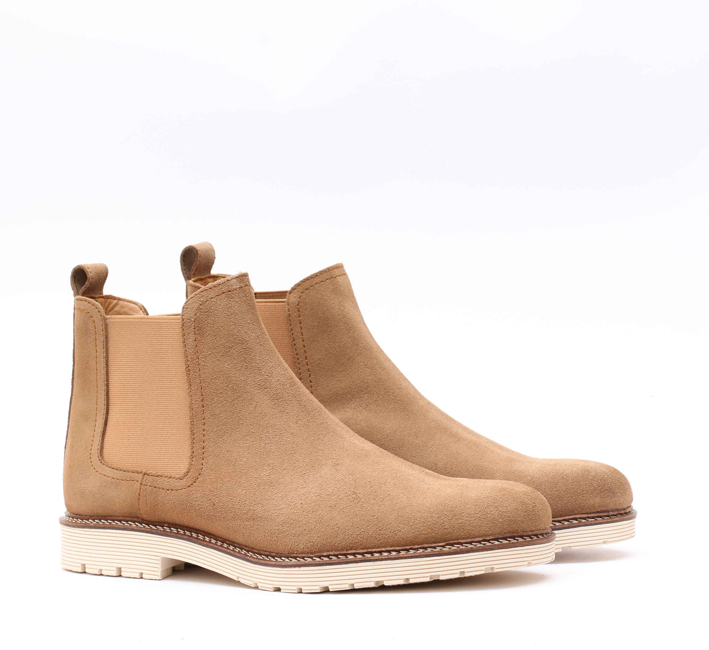 CHELSEA BOOTS EN DAIM BEIGE 204