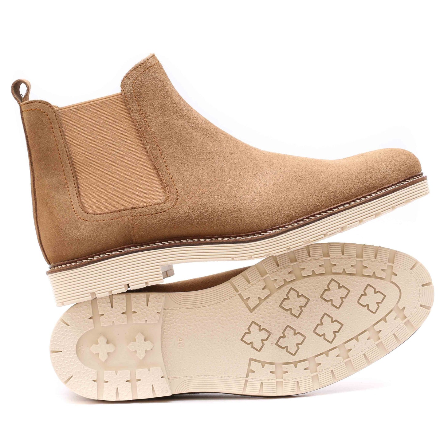 CHELSEA BOOTS EN DAIM BEIGE 204