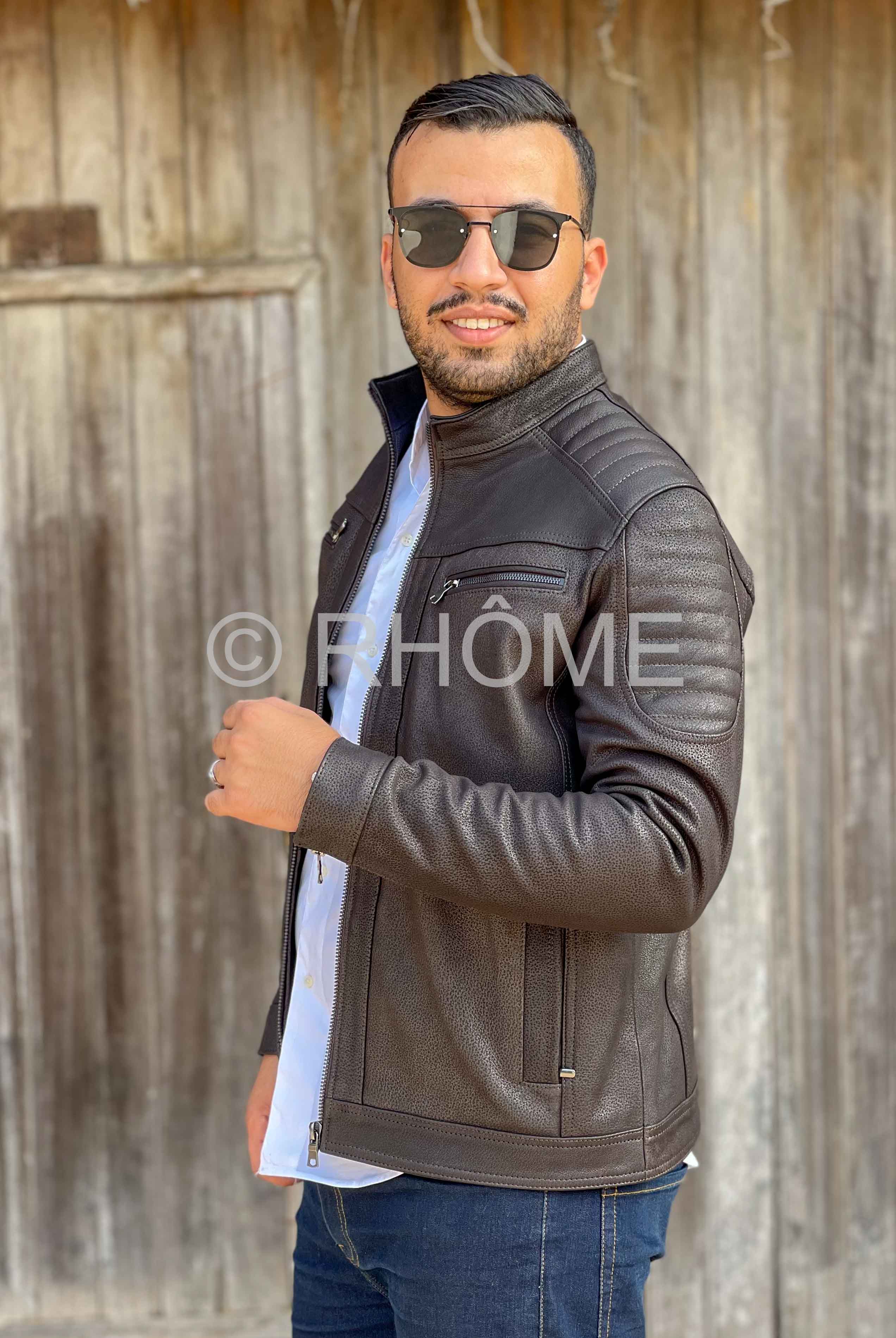 Blouson en cuir de chèvre 12700