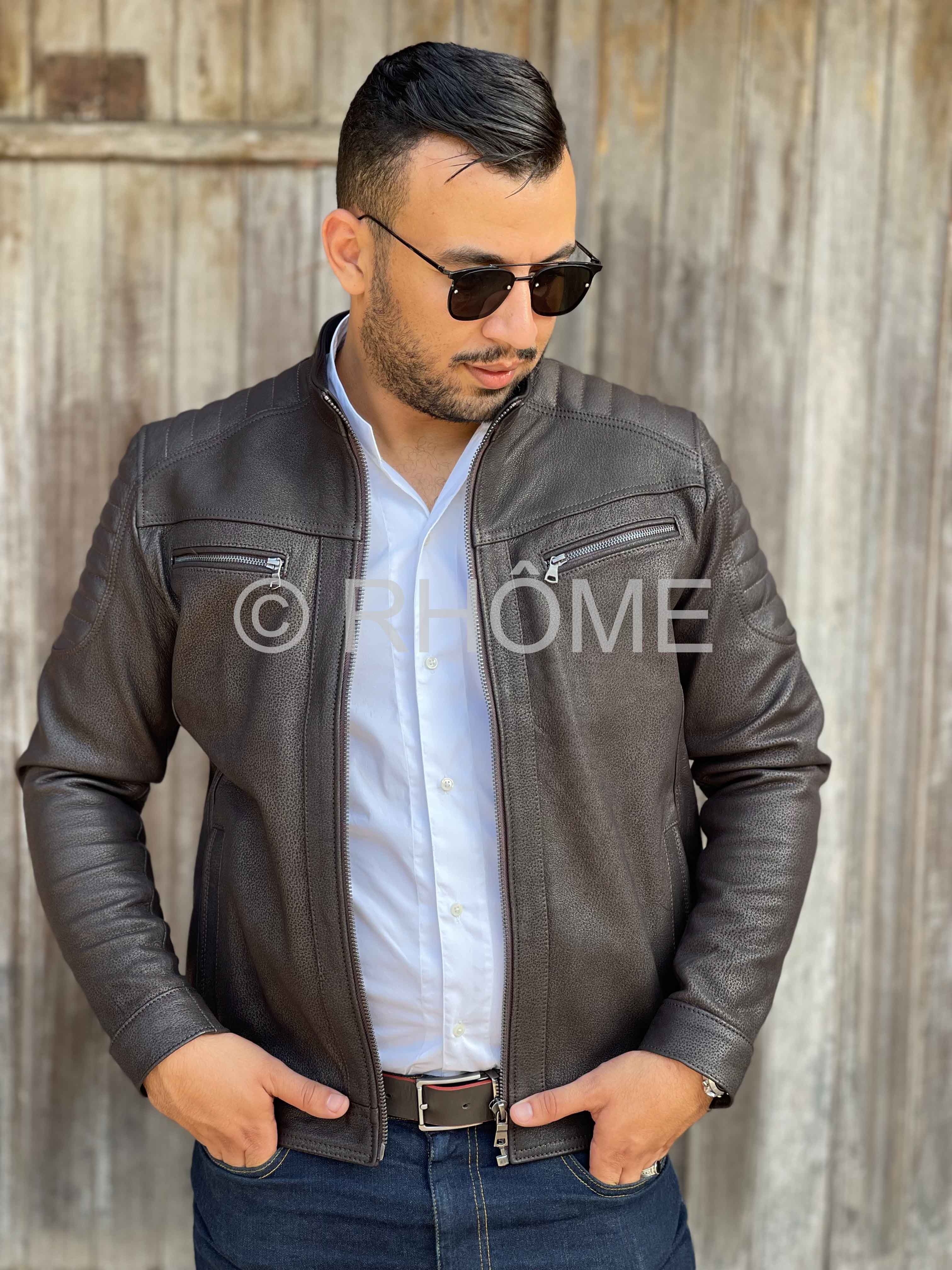 Blouson en cuir de chèvre 12700