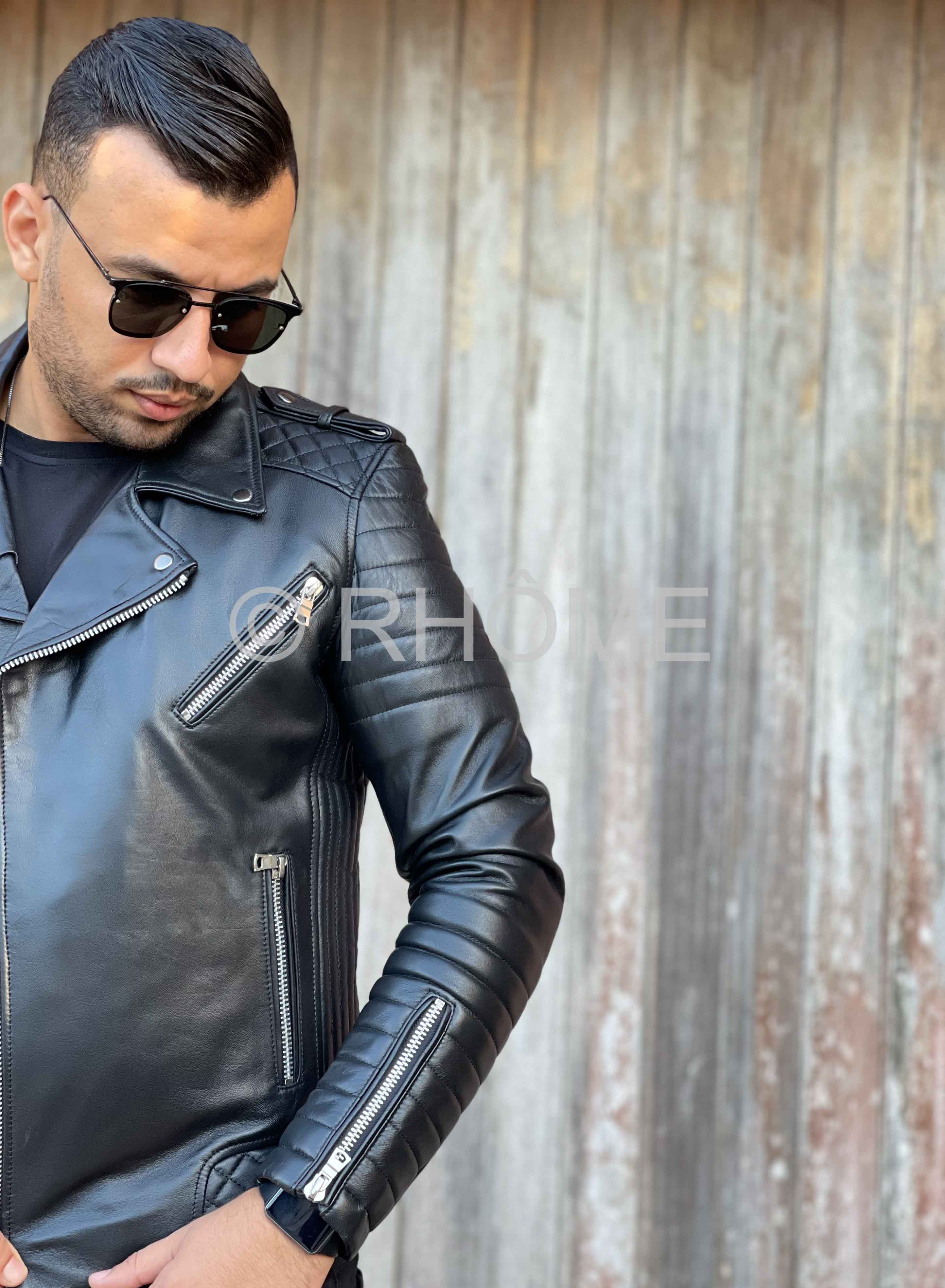Perfecto en cuir noir 1297