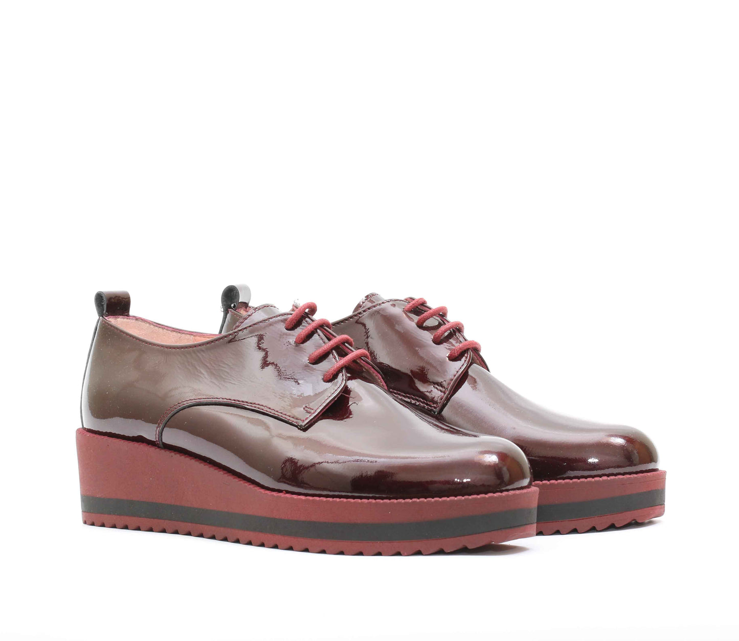 Chaussures en Cuir Bordeau/B - 2002