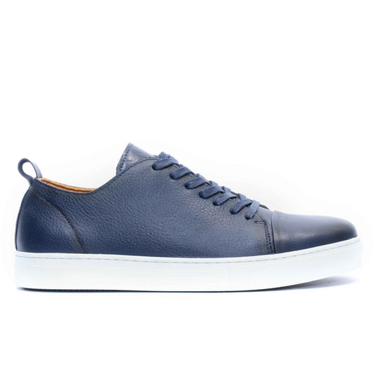 BASKETS CUIR BLEU 821