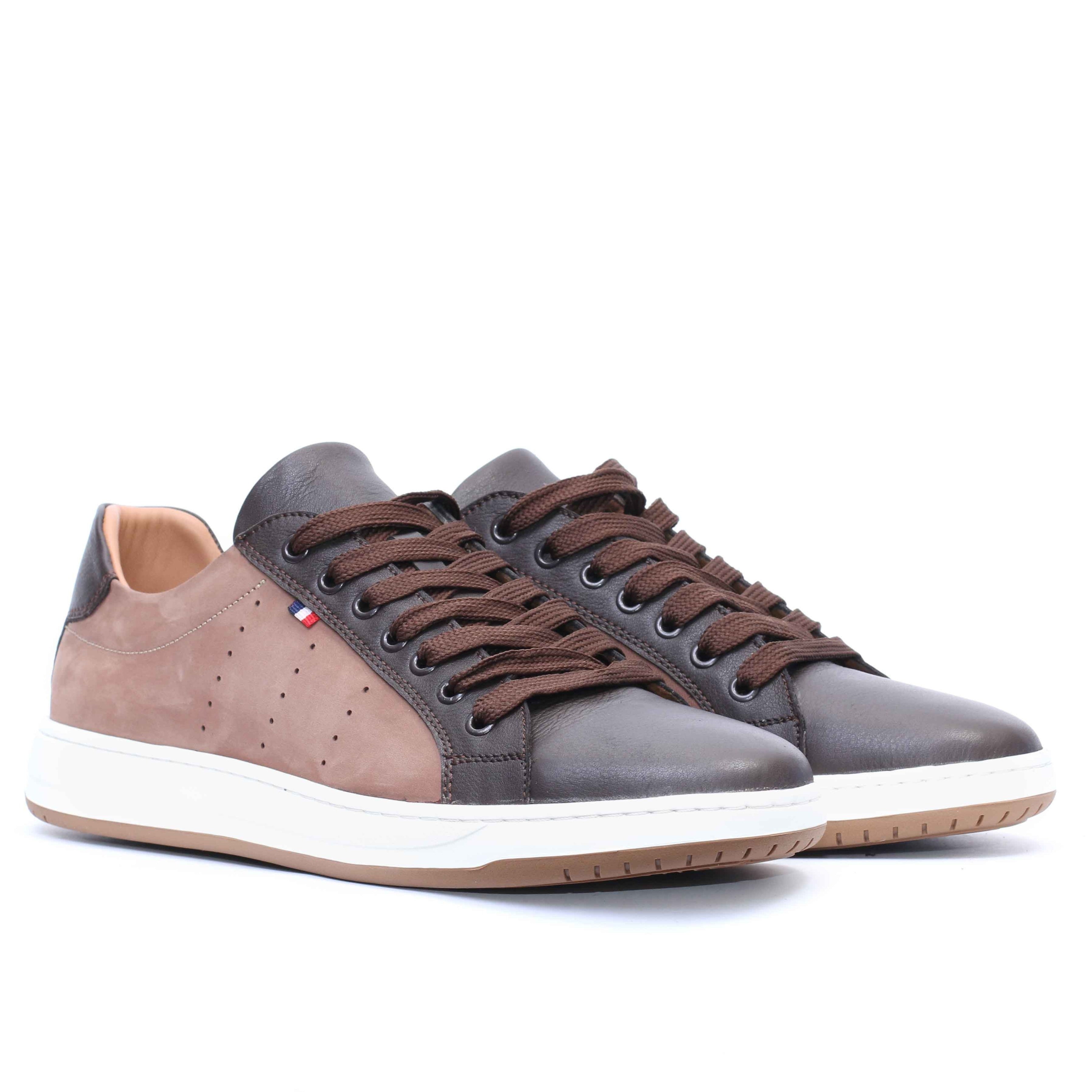 BASKET CUIR MARRON 528