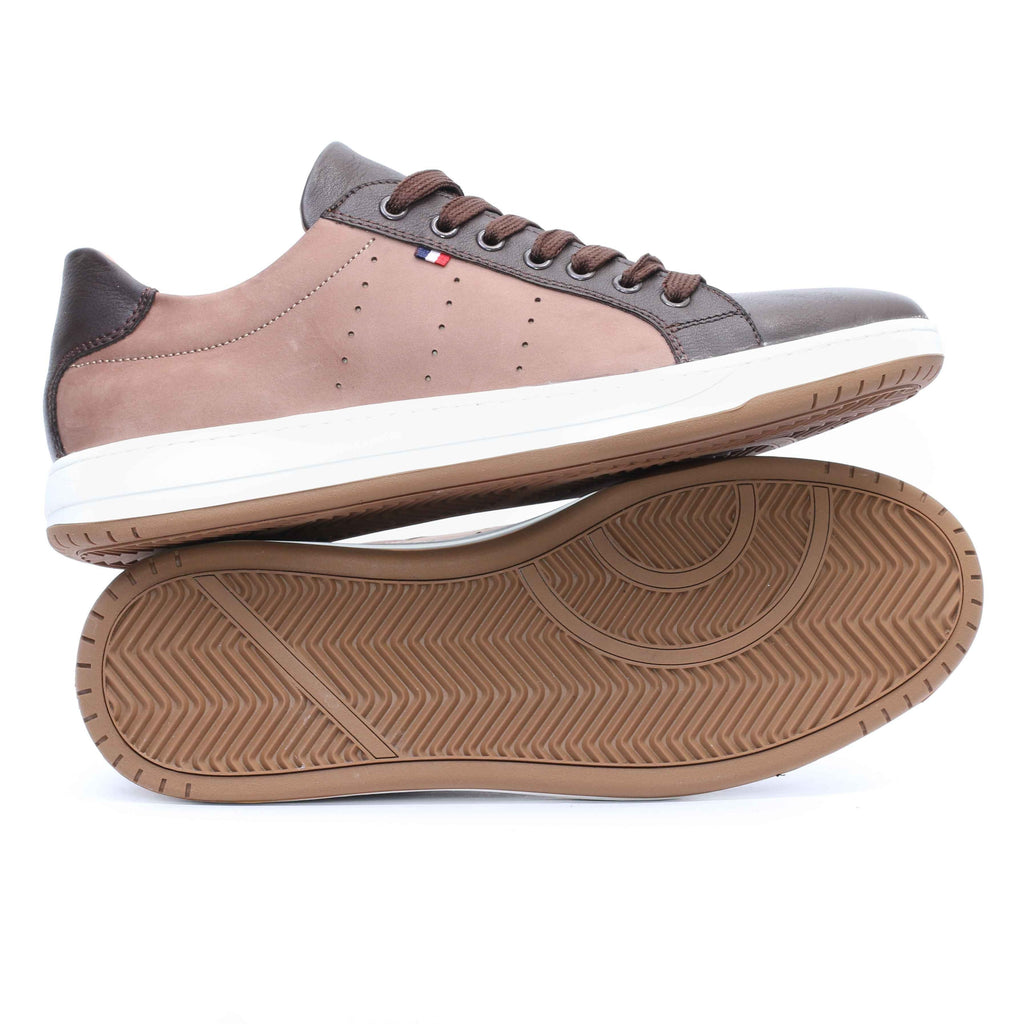 BASKET CUIR MARRON 528