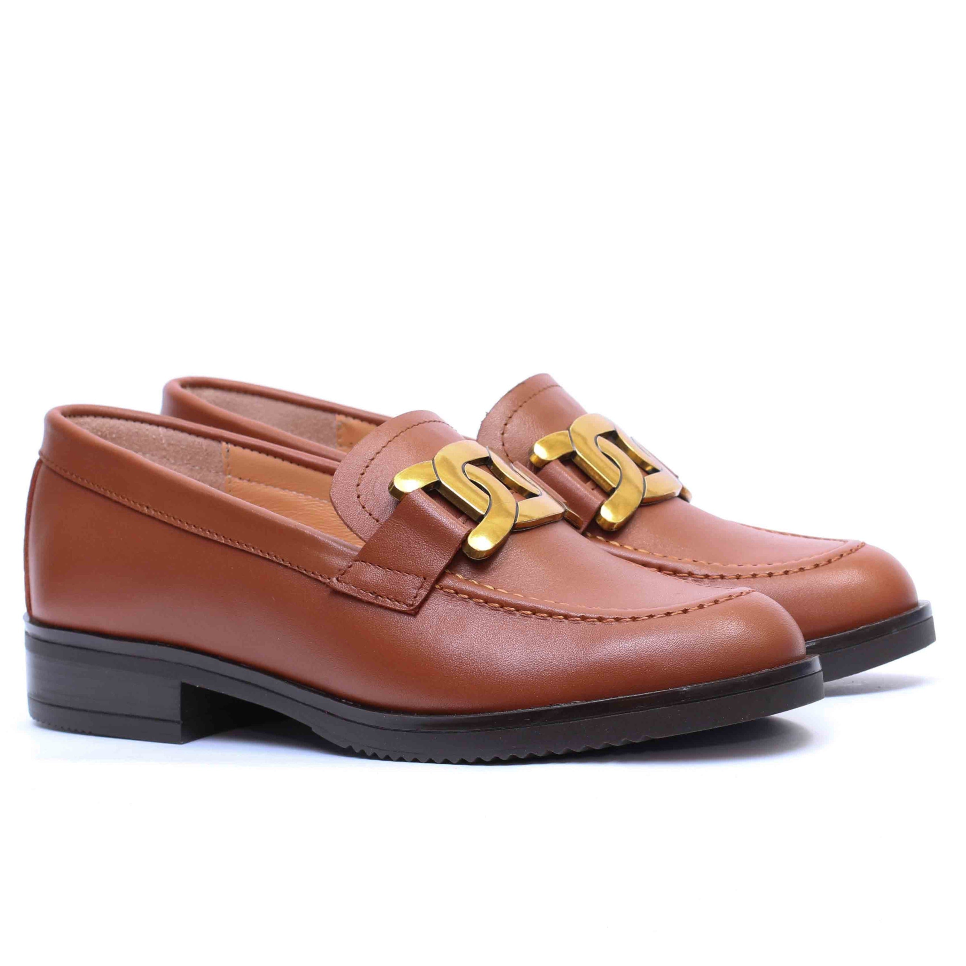 COLLEGE EN CUIR TABAC 1084