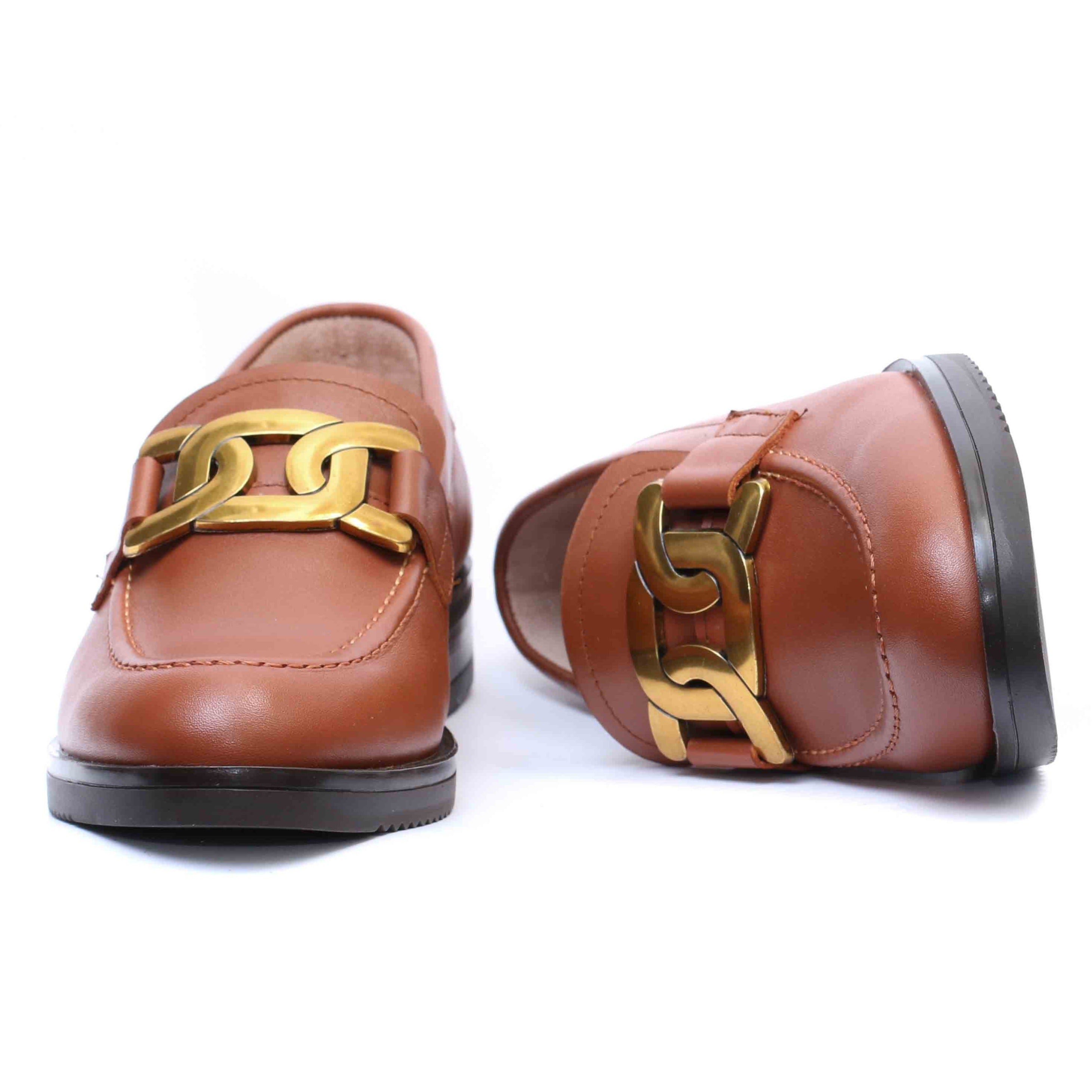 COLLEGE EN CUIR TABAC 1084