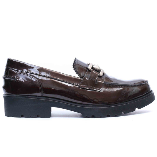 COLLEGE EN CUIR MARRON BRILLANT 103