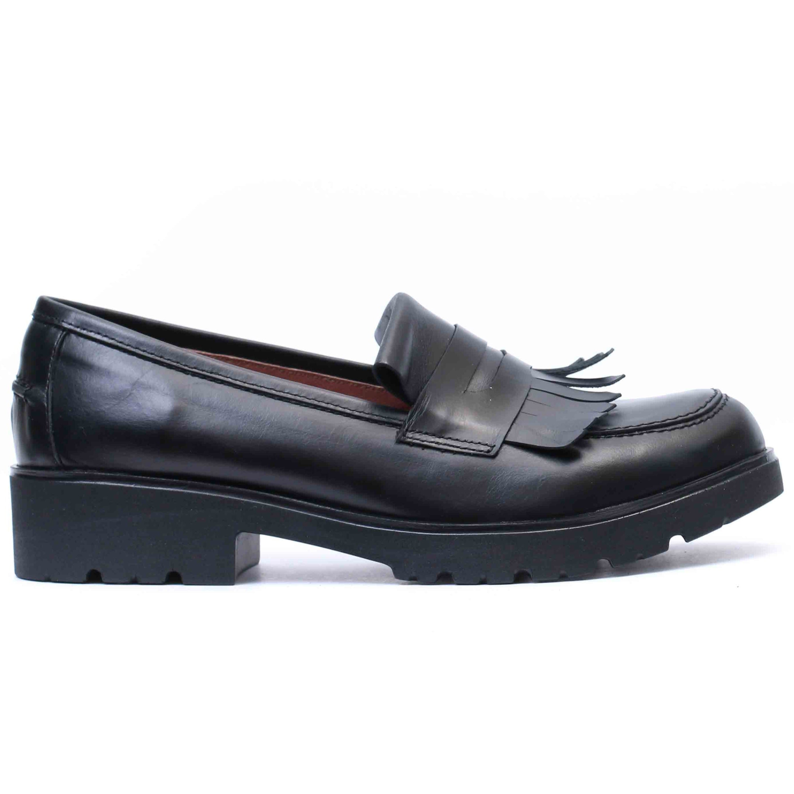 COLLEGE EN CUIR NOIR 6043