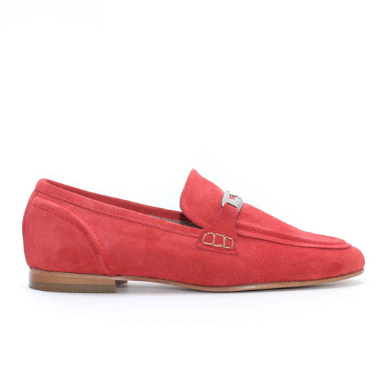 MOCASSINS EN DAIM  CORAIL  114