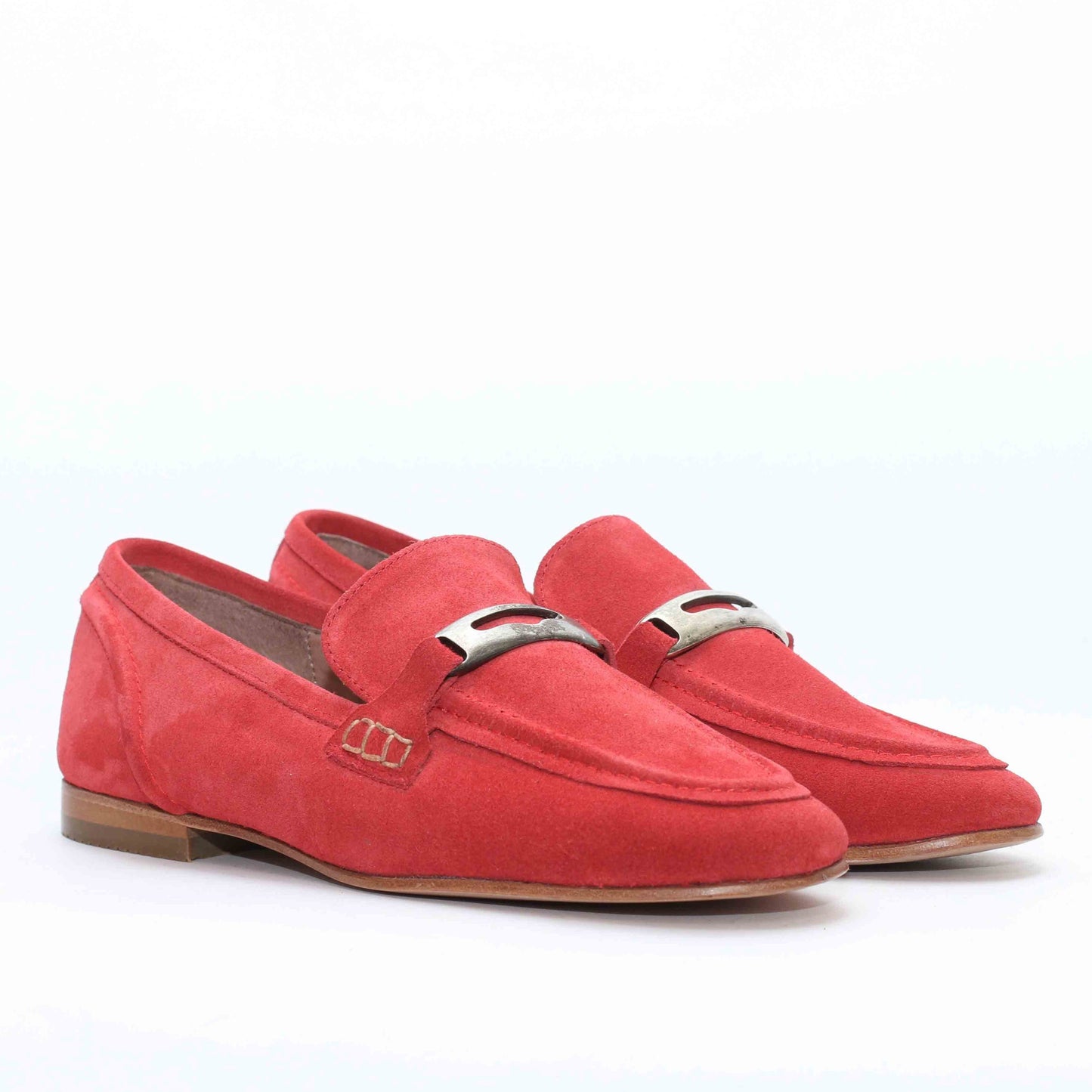 MOCASSINS EN DAIM  CORAIL  114