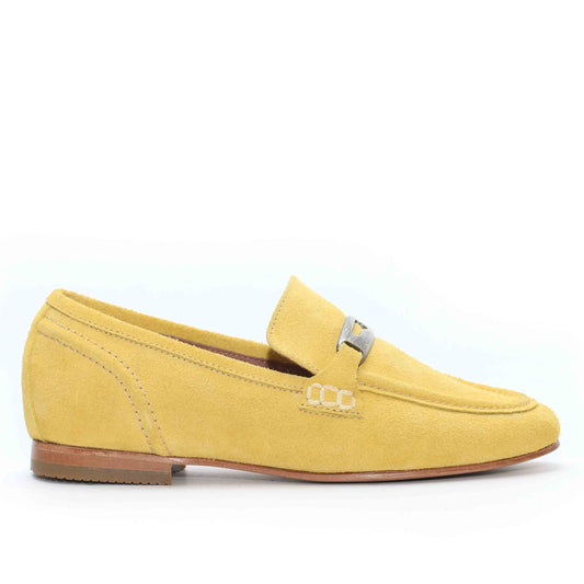 MOCASSINS EN DAIM  JAUNE  114