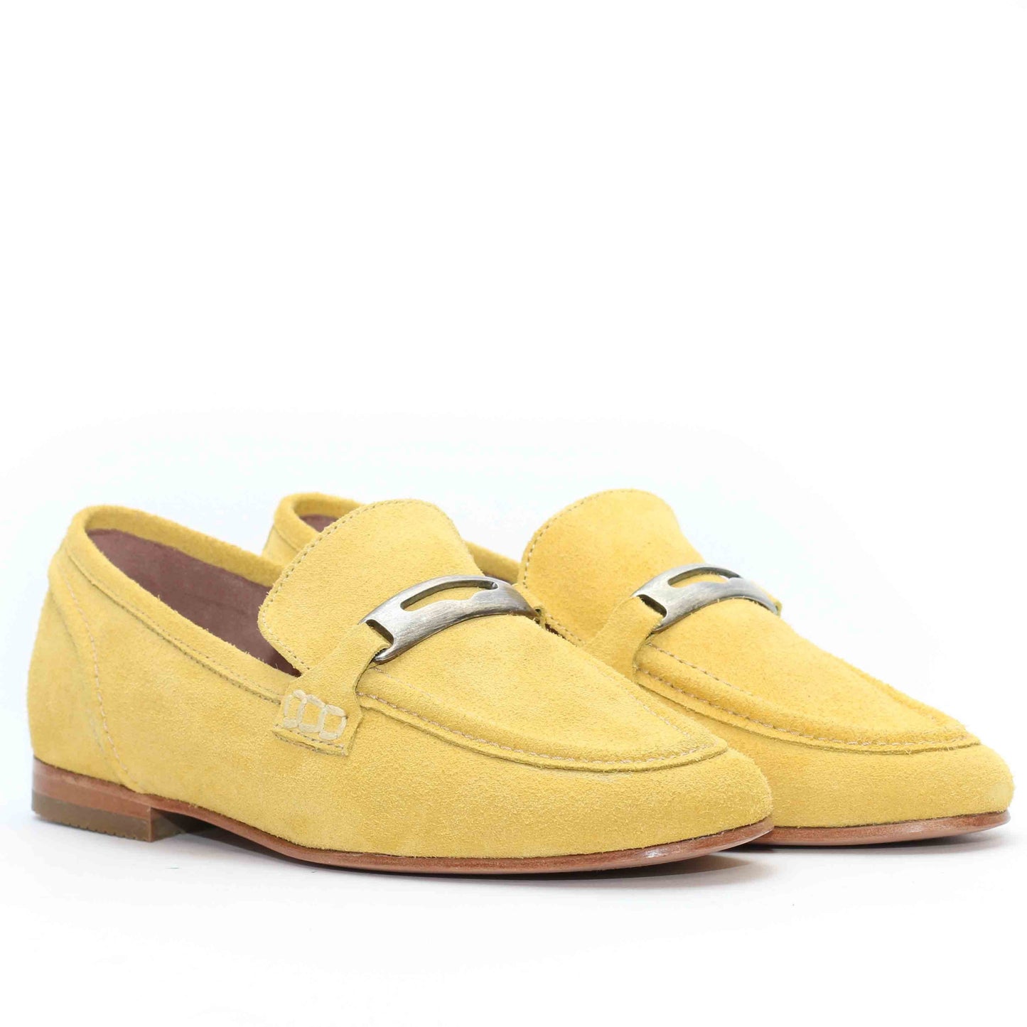MOCASSINS EN DAIM  JAUNE  114