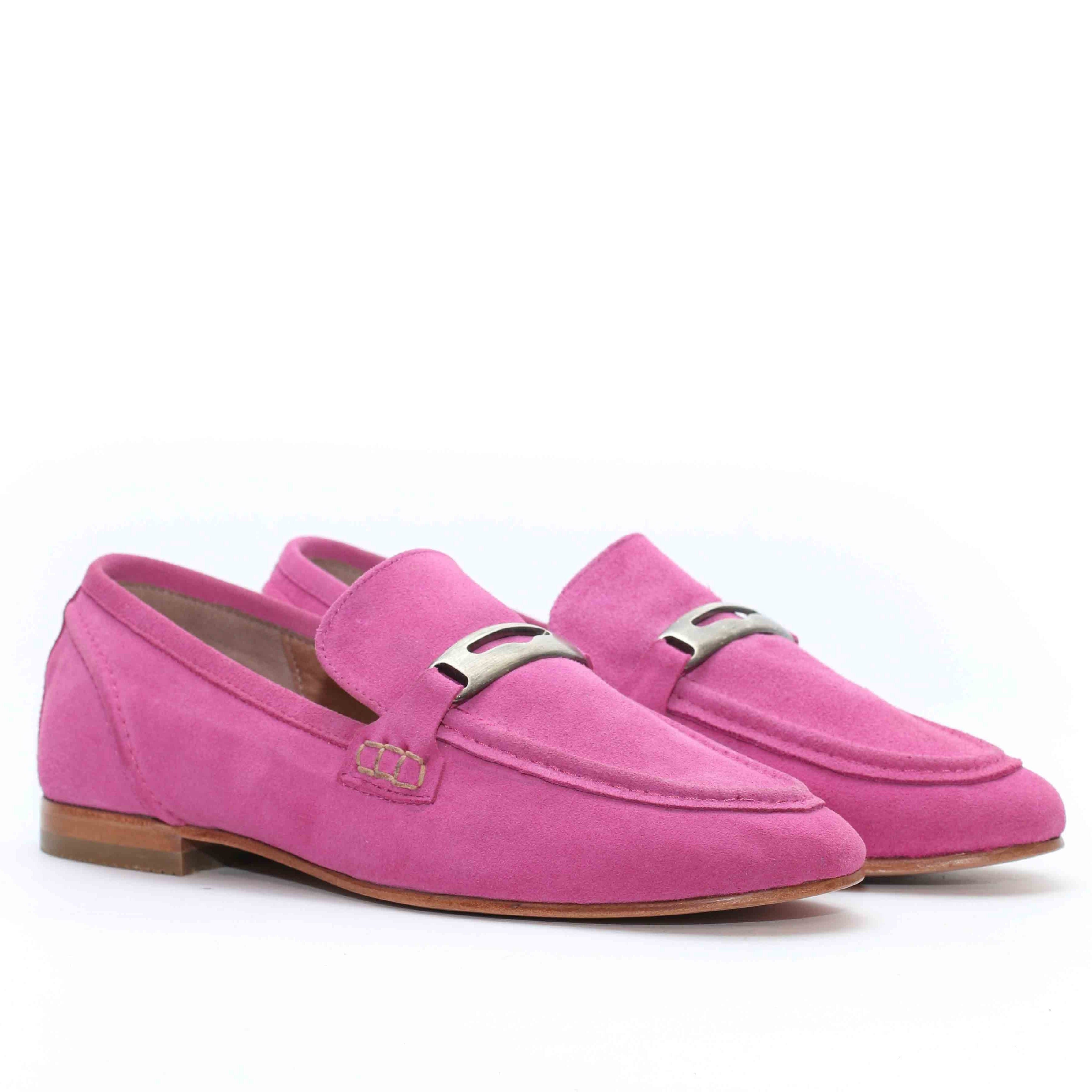 MOCASSINS EN DAIM ROSE 114