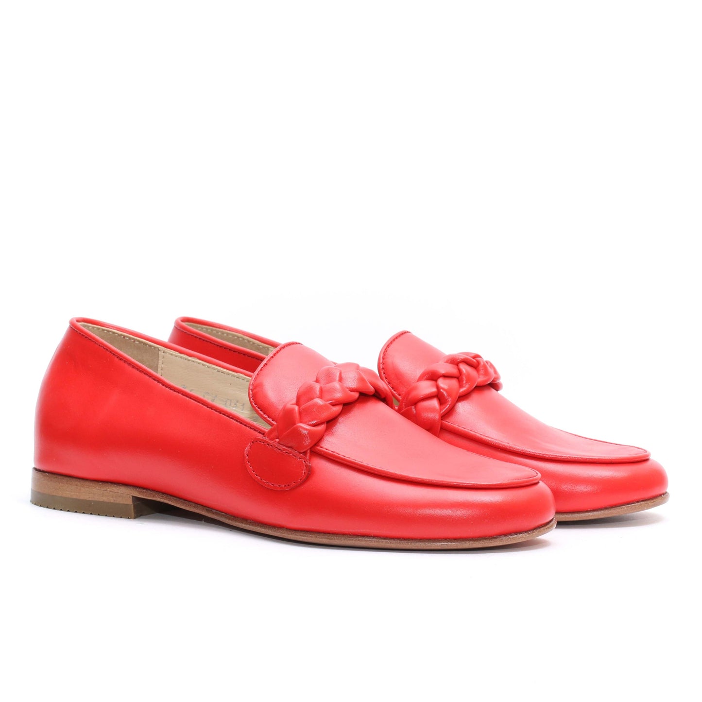 Ballerines en cuir Rouge 031