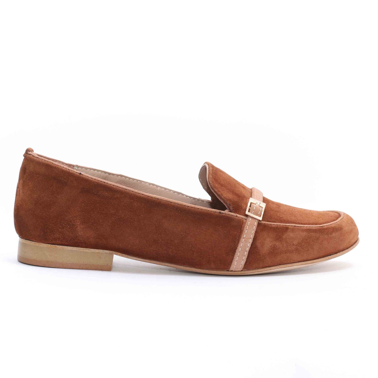 Ballerines en Daim Tabac-1073