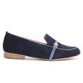 Ballerines en Daim Bleu-1073