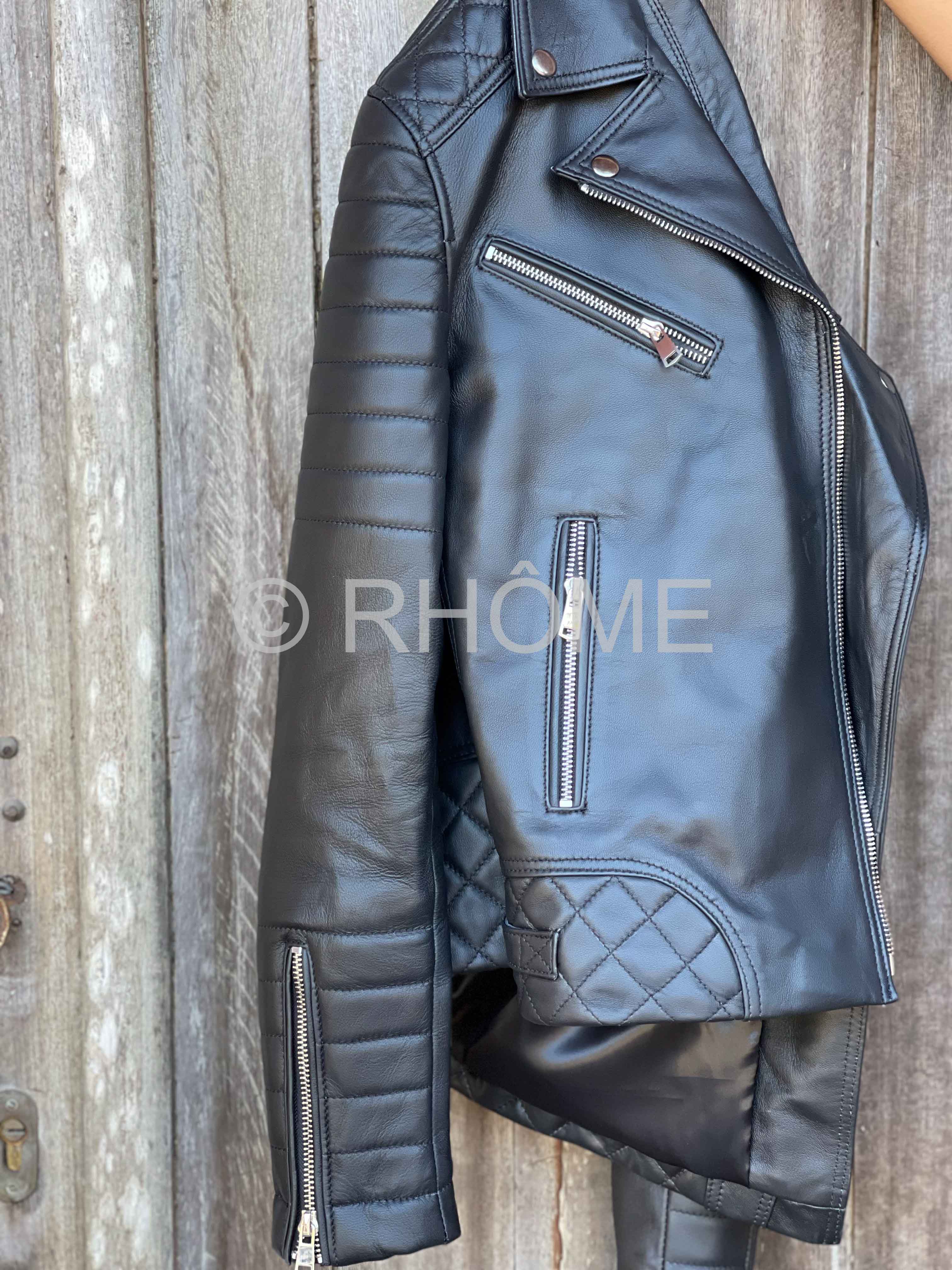 Perfecto en cuir noir 020