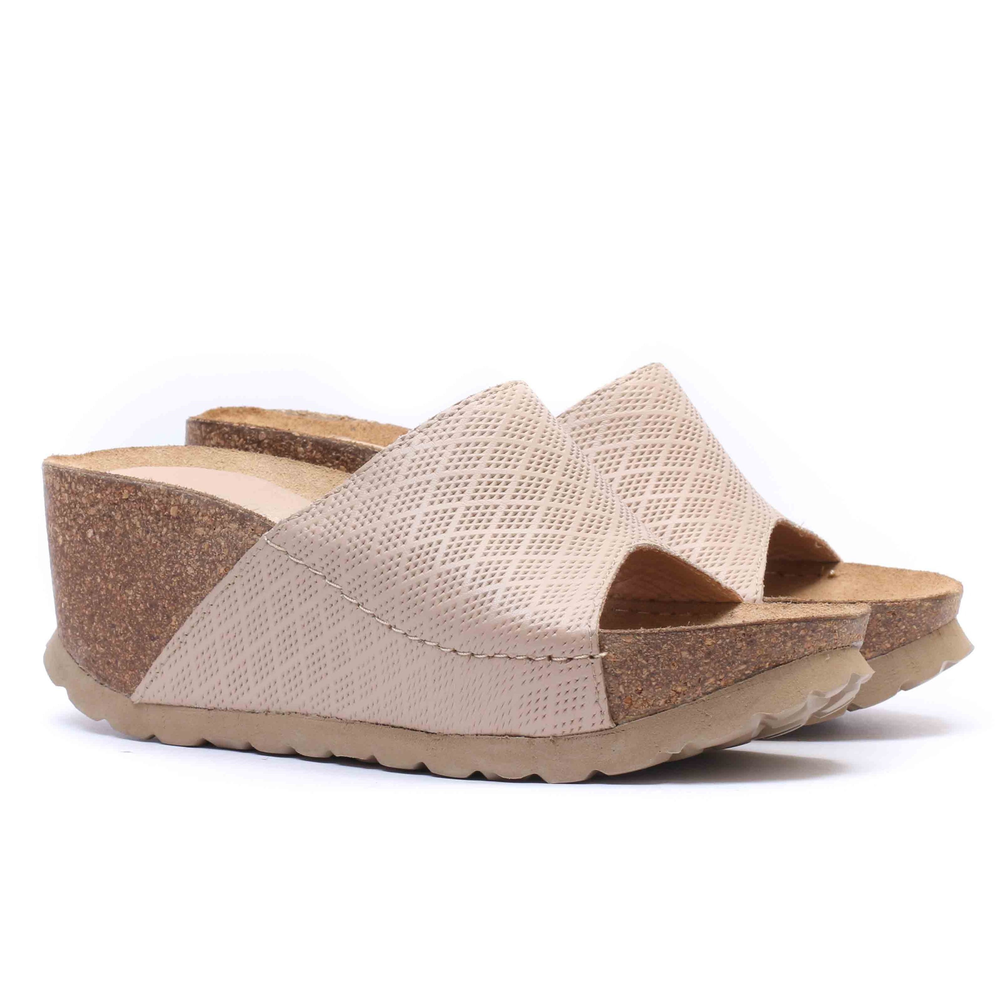 SANDALES EN CUIR BEIGE 1059