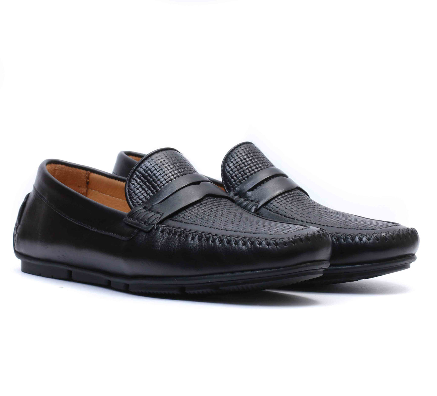 Mocassin en cuir Noir  202