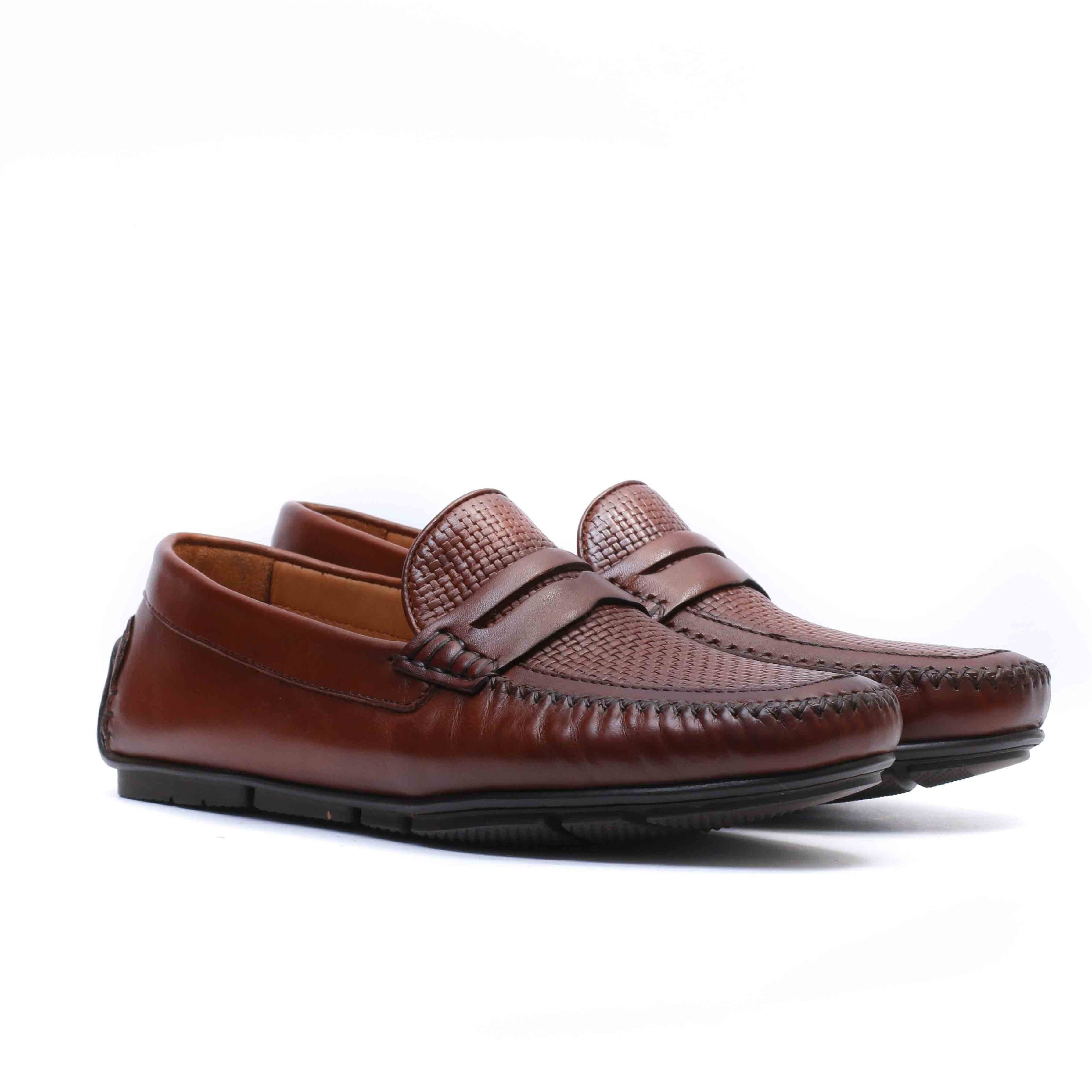 Mocassin en Cuir Marron 202